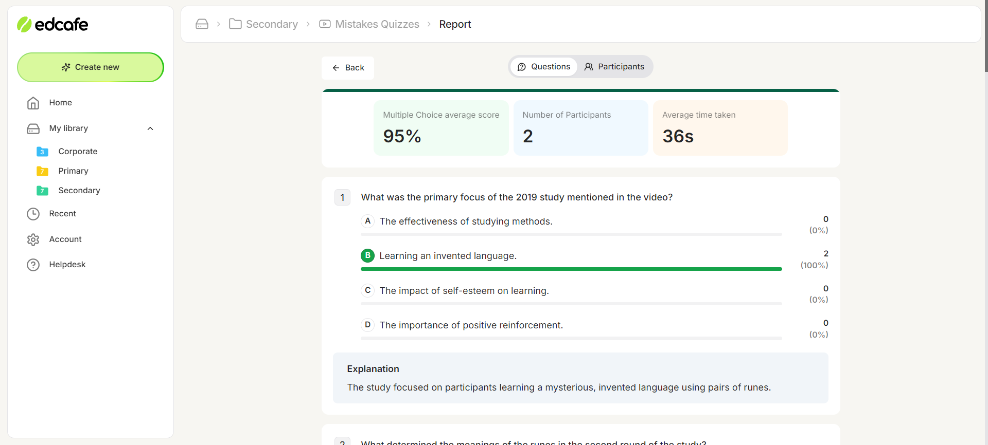 screenshot of Edcafe AI